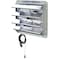 Iliving Silver 16 inch Shutter Exhaust Attic Garage Grow Fan with 3 Speed Thermostat 6 ft. 3 Plugs Cord ILG8SF16V-T - alternate 4